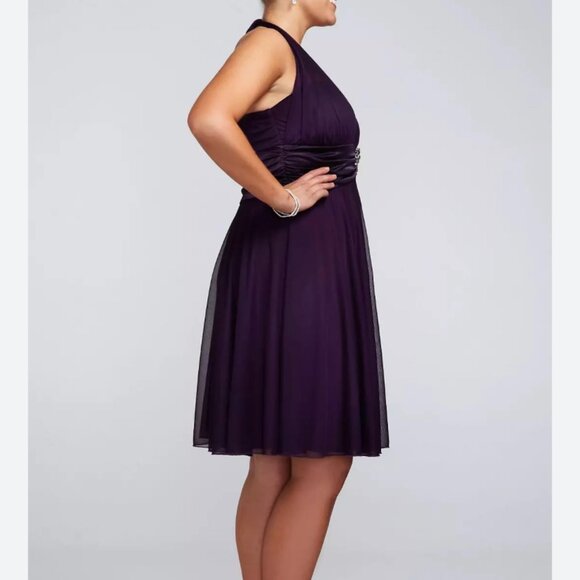 Davids Bridal Dress purple/eggplant size L - Picture 4 of 9